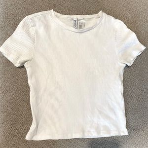 Plain white crop top
